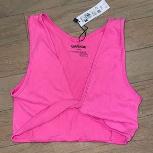 Garage pink crop top